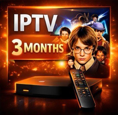 IPTV 3 months package offering live TV, movies, series and sports in HD and 4K quality with instant setup and worldwide access