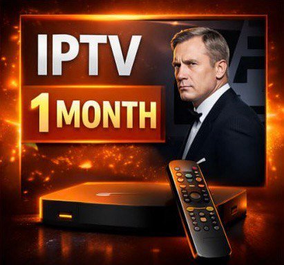IPTV 1 month plan with live TV channels, HD and 4K streaming, movies, series and sports, fast activation and stable servers